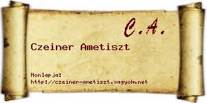 Czeiner Ametiszt névjegykártya