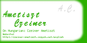 ametiszt czeiner business card